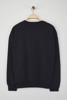 TRENDYOL MAN Antrasit Melanj Oversize/Genis Kesim Uzun Kol Hayvan Nak?sl? Sweatshirt TMNAW24SW00164 - Trendyolmilla фото 22