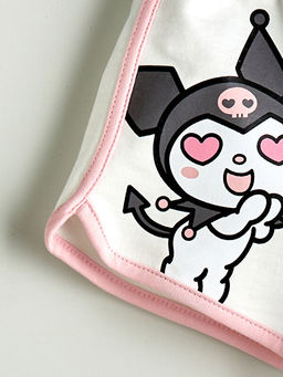 Beli Lastikli Kuromi Bask?l? K?z ?ocuk ?ort