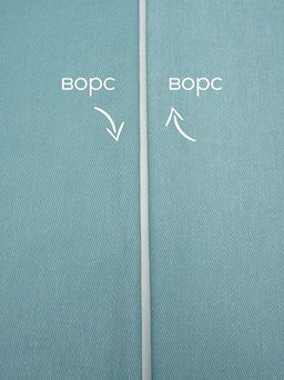 Джинс с ворсом цв.Голубой мох, ш.1.5м, хлопок-100%, 330гр/м.кв - Купава фото 4