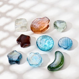 Декор камни перламутр, 250 г., морской коктейль