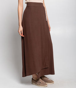 Юбка #КТ818 (5), тёмно-коричневый - Dommod фото 3