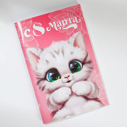 Блокнот А6, 32 л С 8 Марта. Животные Набор из 4 шт. в пакете