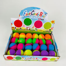 Мякиш Мячики на резинках Flash Candy Ball 24 шт. в уп (65 mm)