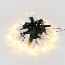 ULD-S0800-040/SGA WARM WHITE IP20 CANDLES Гирлянда светодиодная Свеча, 8м. 40 светодиодов. Теплый белый свет. Провод зеленый. ТМ Uniel