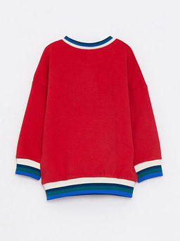 Bisiklet Yaka Uzun Kollu Nak?? Detayl? Erkek Bebek Sweatshirt - Waikiki фото 2