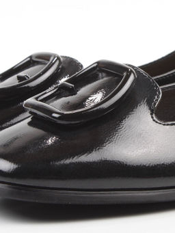 06-DLG03-2 BLACK Туфли женские (натуральная кожа)