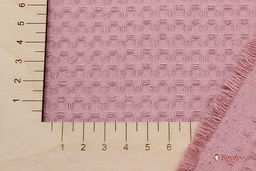 Вафельное премиум-полотно Italy цв.Пыльная роза, ш.1.5м, хлопок-100%, 240гр/м.кв - Купава фото 2