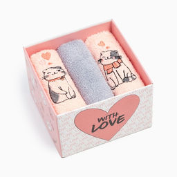 Салфетки махровые Этель. Котики 30?30 см - 3 шт., хлопок 100%  фото 9