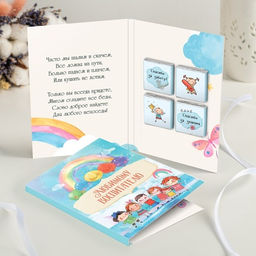 Открытка 4 шоколадки "Любимому воспитателю"