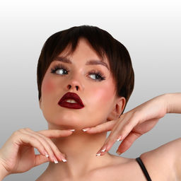 Парик искусственный, с чёлкой, каре, имитация кожи, 16 см, 160 г, каштановый