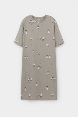 Е 10059/пыльно-оливковый,овечки на лугу сорочка ночная жен - Very neat фото 2