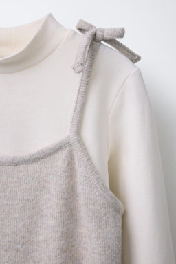 T-SHIRT WITH KNITTED VEST - Zara фото 4