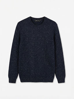 Bisiklet Yaka Y?n Kar???ml? Erkek Triko Kazak