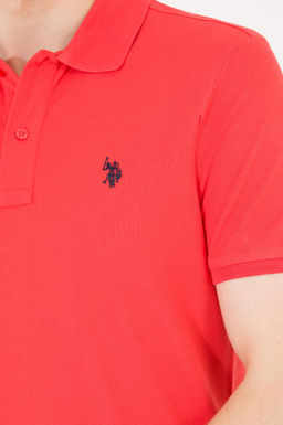 U. S. Polo Assn Мужская красная базовая футболка с воротником-поло - U.s. polo assn фото 7