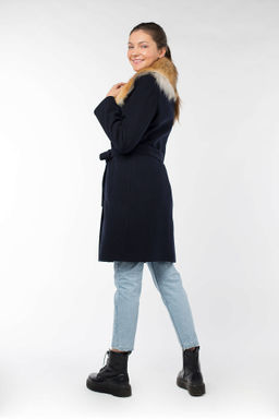 Мех натуральный (лиса) Пальто утепленное Холлофайбер 300 - El podio фото 3