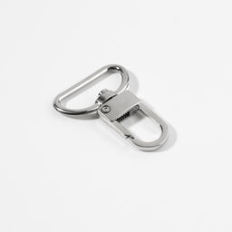 Цена за 2 шт. Карабин металлический, 42×30 мм / 25×2.5 мм, 5 шт., цвет серебряный