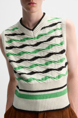 STRIPED KNIT WAISTCOAT X HARRY LAMBERT - Zara фото 6