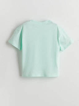 Bisiklet Yaka ?i?ekli K?z ?ocuk ?ortlu Pijama Tak?m?