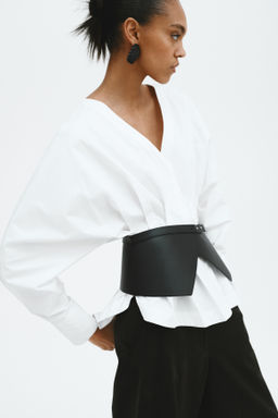 Blusa entallada de algod?n - H&m фото 6