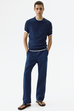 Pantal?n en mezcla de lino Regular Fit - H&m фото 7