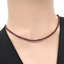 Чокер из граната шарик граненый 3мм, 40см Радуга камня