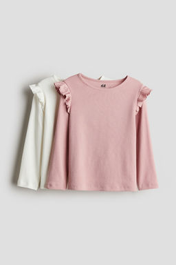 Pack de 2 camisetas de algodon acanalado