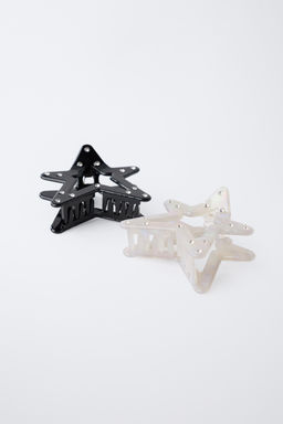 PACK OF TWO STAR RHINESTONE HAIR CLIPS - Zara фото 2