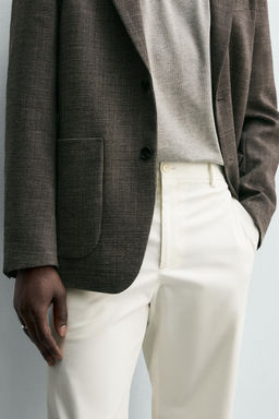 PANTAL?N CHINO REGULAR FIT / Blanco roto - Zara фото 5