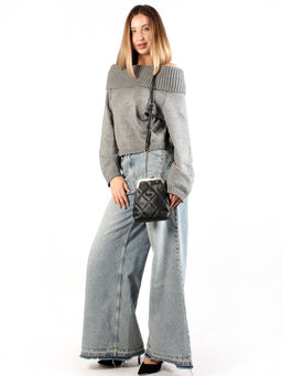 LACCOMA сумка Китти-F071-черный эко кожа хлопок