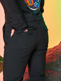 Женский сноубордический горнолыжный комбинезон Alpha Endless Aeternitas 223/2305 BLK - Черный  фото 34