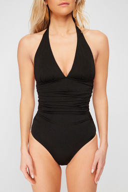 TRENDYOLMILLA Siyah V Yaka Toparlay?c? Regular Mayo TBESS24MA00073 фото 18