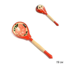 Ложка деревянная полубаская роспись Матрешка / 6601 /уп 1/ - Галеонтрейд фото 2