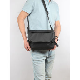 Сумка мужская текстиль HSH-1100-52, 1отд, плечевой ремень, черный SALE 259016 - Adelia фото 5
