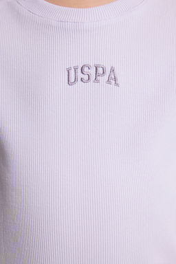 K_z _ocuk Lila Bisiklet Yaka Basic Ti__rt - U.s. polo assn фото 6