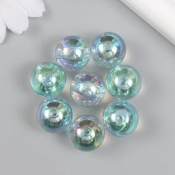 Бусины для творчества пластик Шарик. Мыльный пузырь d=1,6 см набор 8 шт - Арт узор фото 2