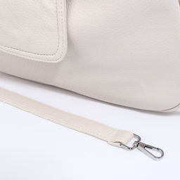 Сумка-мешок на молнии, наружный карман, длинный ремень, цвет бежевый - Simaland фото 6