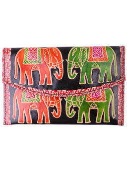 Кошелек кожа ручной принт № 180/42 - Ганг фото 2