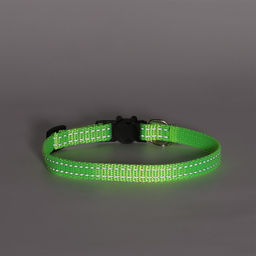 Ошейник кошачий светоотражающий, с серебряным бубенчиком, 19-32 х 1 см, зелёный - Пижон фото 8