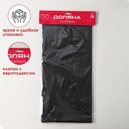 Скатерть на стол Доляна Праздничный стол, 137183 см, цвет чёрный  фото 4