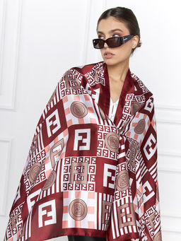 Большой, мягкий, тонкий и очень нежный двусторонний палантин с рисунком - Tantino фото 4