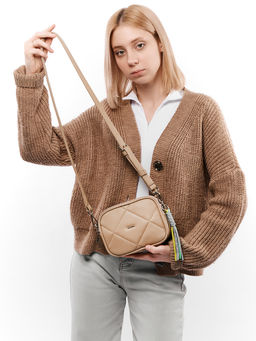 LACCOMA сумка Долли-ЛЦ802-желто-коричневый эко кожа хлопок