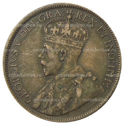 Монета 1 цент 1918 года Канада