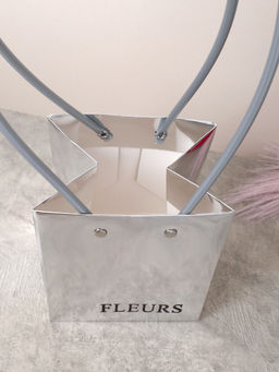 Пакет для цветов 11,5х10,5х13 см / CN-785 /уп 10/600/серебро /2 СОРТ/ - ГалеонТрейд фото 6