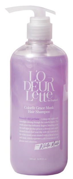 LODEURLETTE IN ENGLAND COLOR FIT GRACE MUSK HAIR SHAMPOO Парфюмированный шампунь для волос c ароматом белого мускуса 500мл