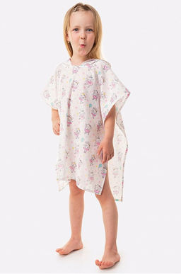 Хлопковое пляжное эко-пончо с капюшоном Happy Fox Home  фото 10