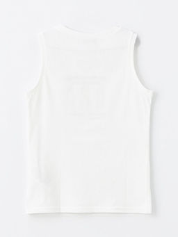 Bisiklet Yaka Bask?l? Erkek ?ocuk Atlet - Waikiki фото 3