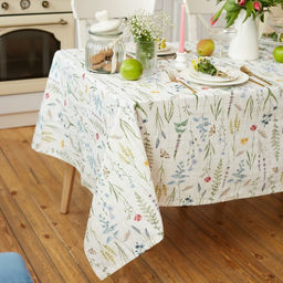 Скатерть «Этель» Wild flowers, 149×220 см, 100% хлопок,, репс 210 г/м²