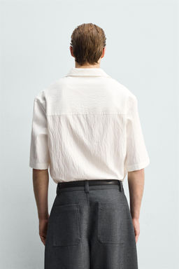 CAMISA POLO ESTRUCTURA RAYAS / Blanco - Zara фото 3