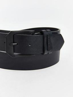 Deri G?r?n?ml? Erkek Kemer