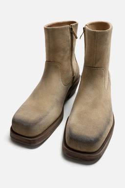 LEATHER COWBOY BOOTS - Zara фото 3